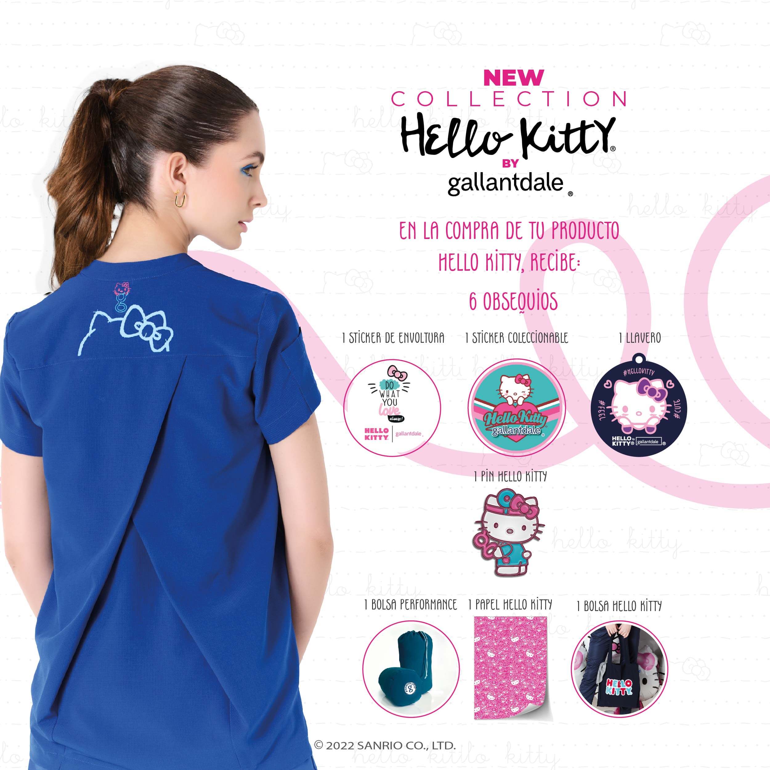 Pijama Quirúrgica de Mujer Hello Kitty® Performance Antibacterial - Image 10